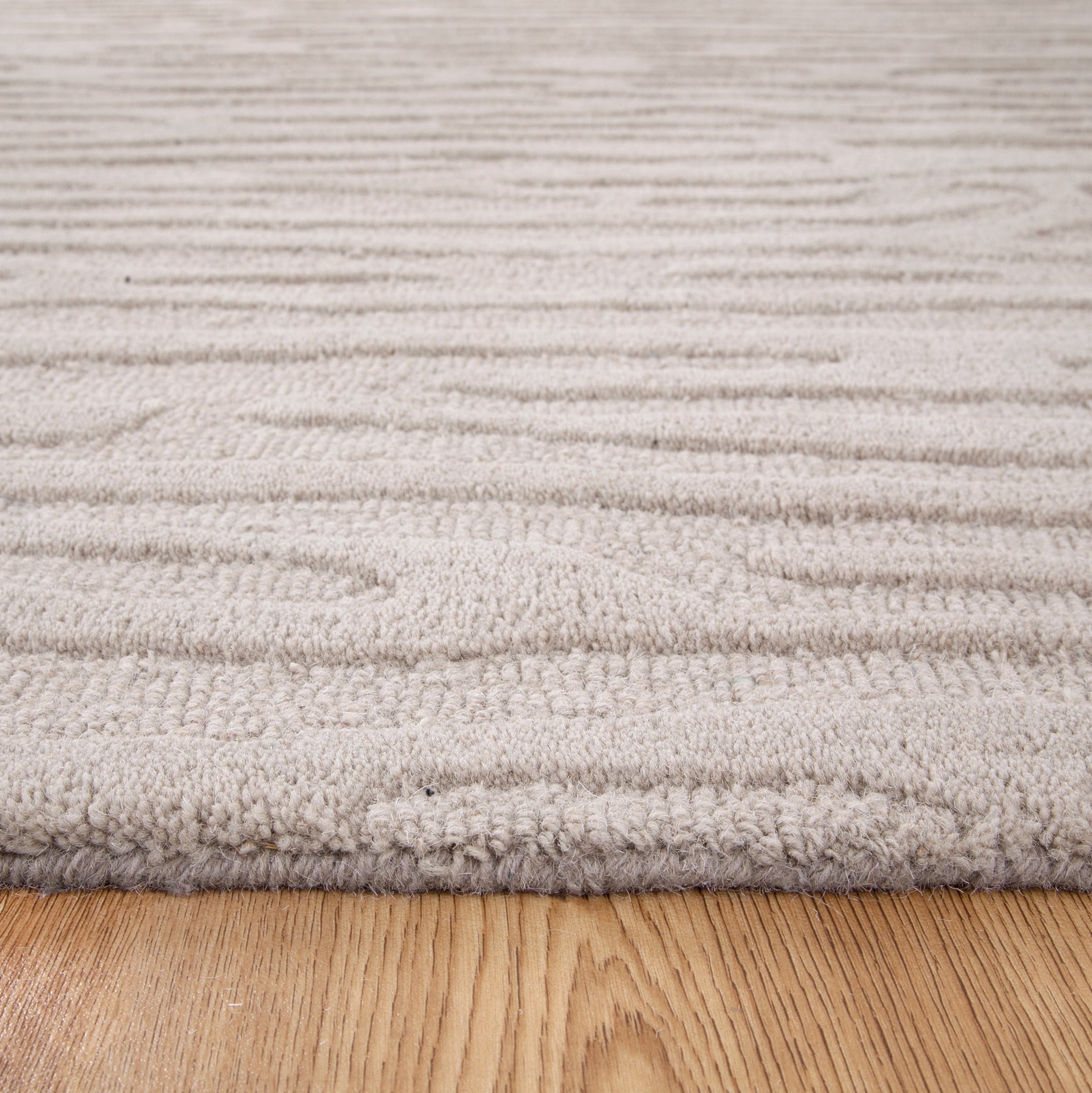 Frayla Sandstorm Beige Wool Rug