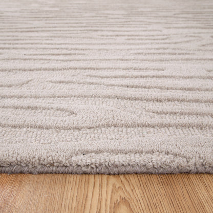 Frayla Sandstorm Beige Wool Rug