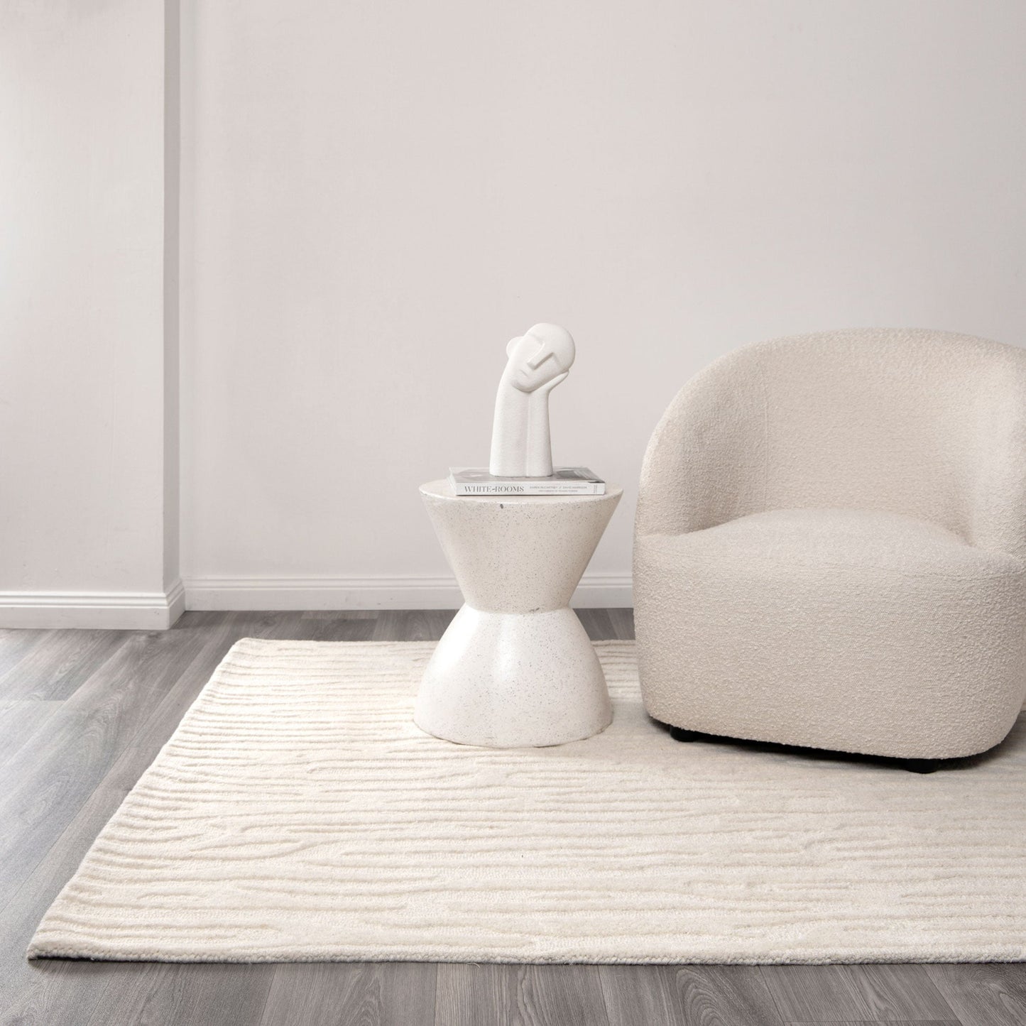 Frayla Sandstorm Cream Wool Rug