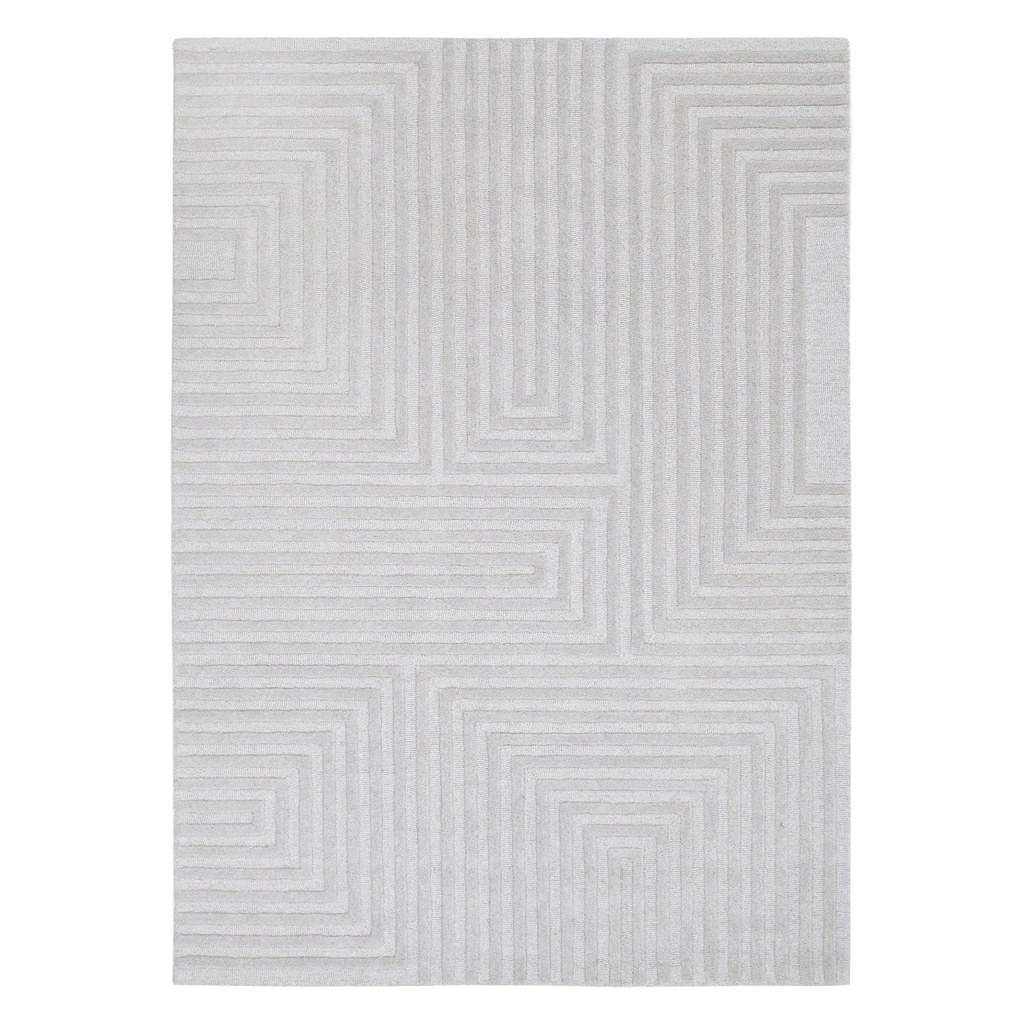 Frayla Felix Light Grey Wool Rug