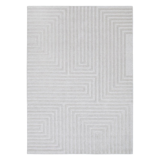 Frayla Felix Light Grey Wool Rug