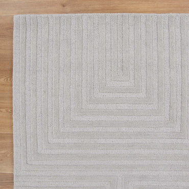 Frayla Felix Light Grey Wool Rug