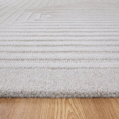 Frayla Felix Light Grey Wool Rug