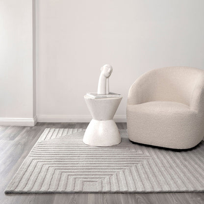Frayla Felix Light Grey Wool Rug