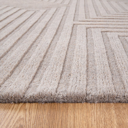 Frayla Felix Beige Wool Rug