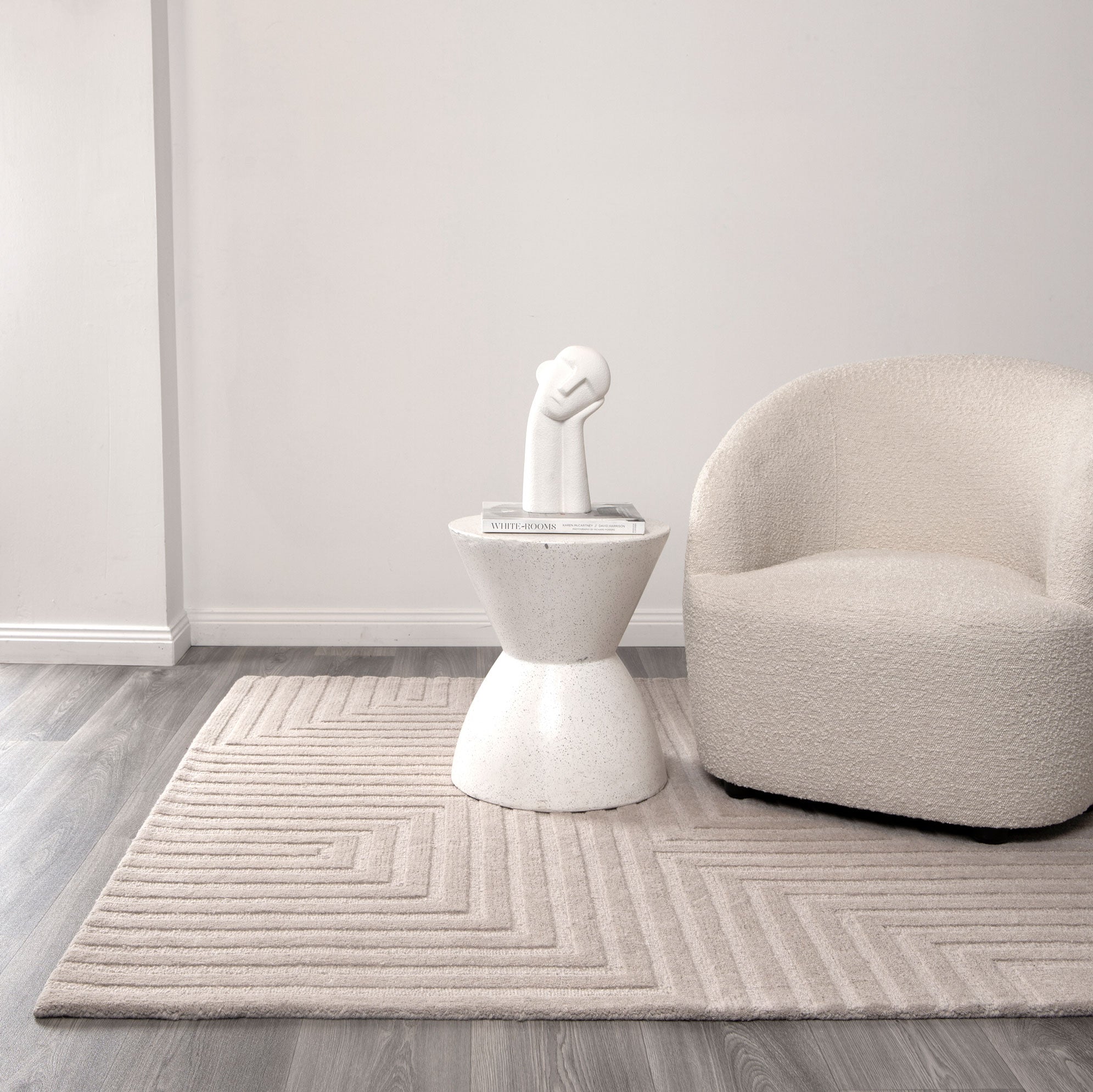 Frayla Felix Beige Wool Rug