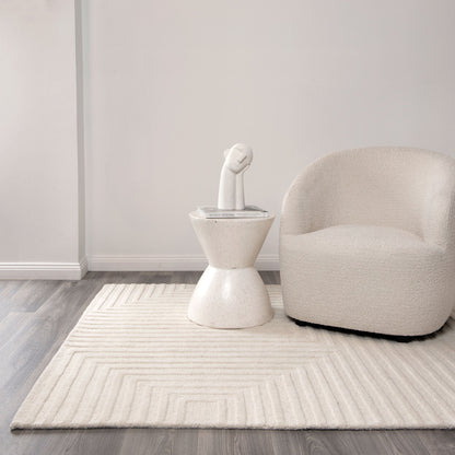 Frayla Felix Cream Wool Rug