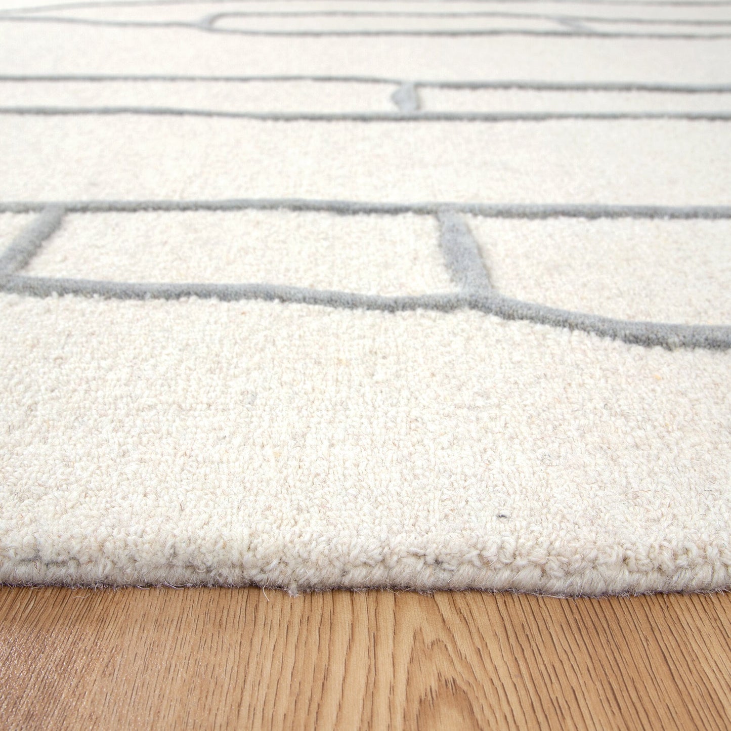 Frayla Souk Cream / Grey Wool Rug