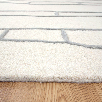 Frayla Souk Cream / Grey Wool Rug