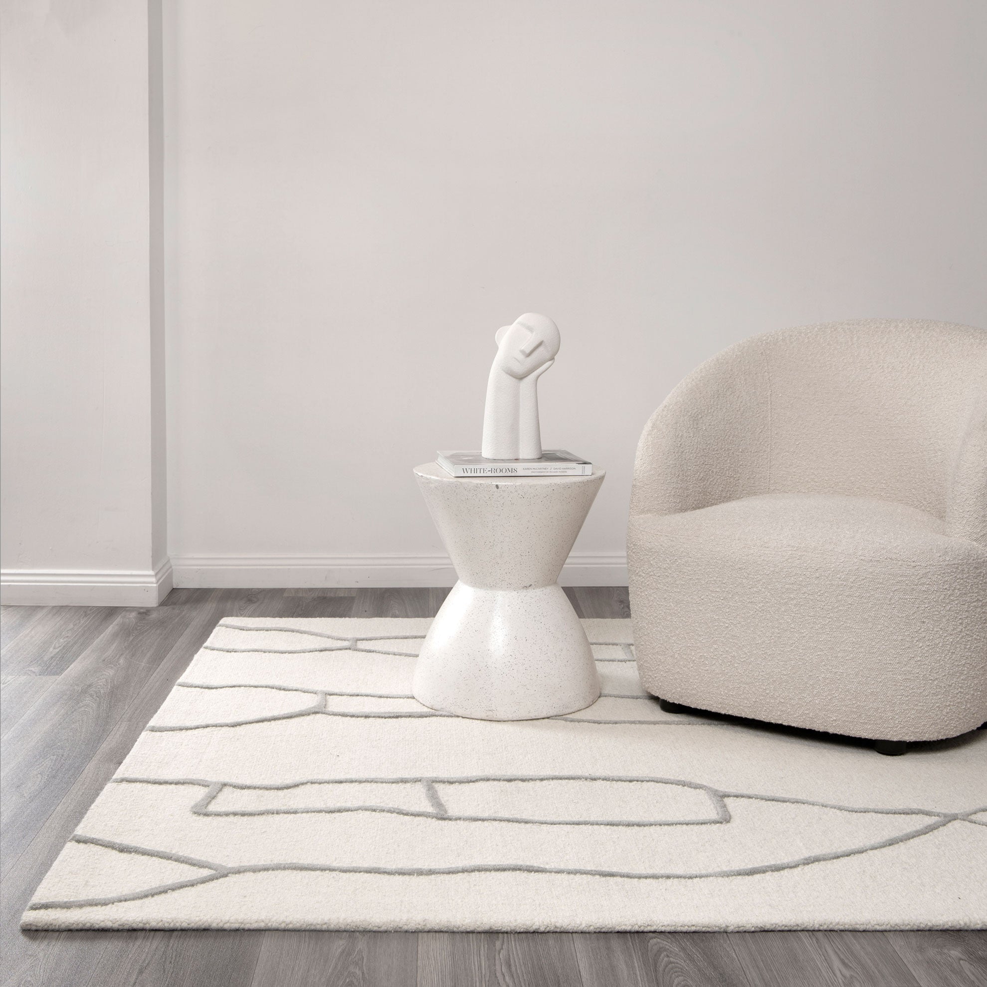 Frayla Souk Cream / Grey Wool Rug