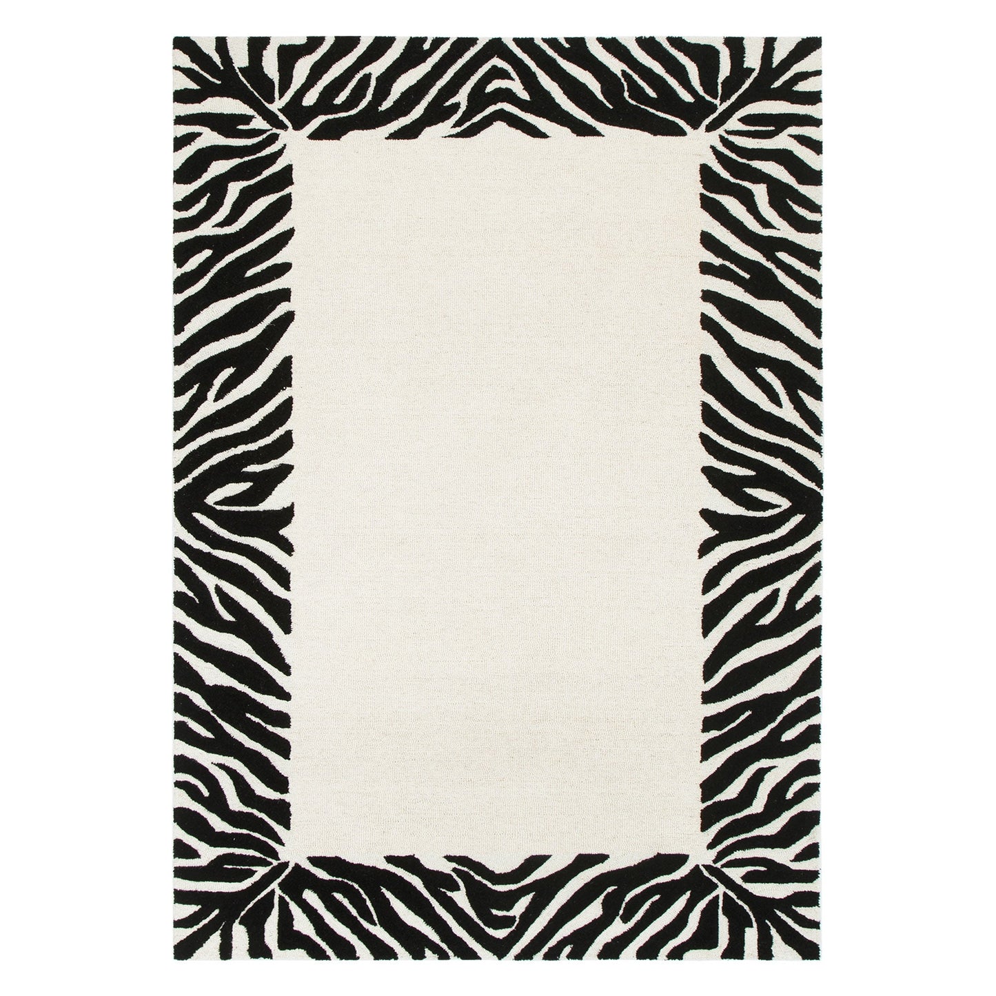 Frayla Zanzibar Black & White Wool Rug