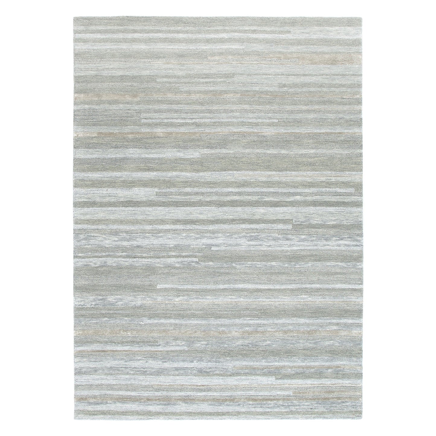 Frayla Linear Light Ash Wool Rug