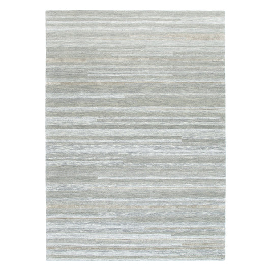 Frayla Linear Light Ash Wool Rug