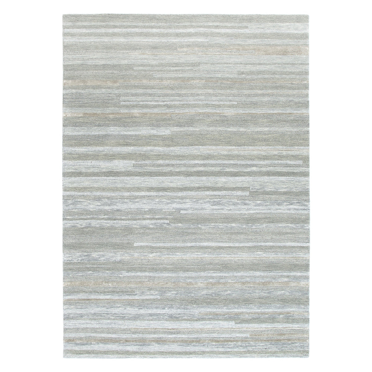 Frayla Linear Light Ash Wool Rug