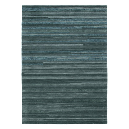Frayla Linear Teal Wool Rug