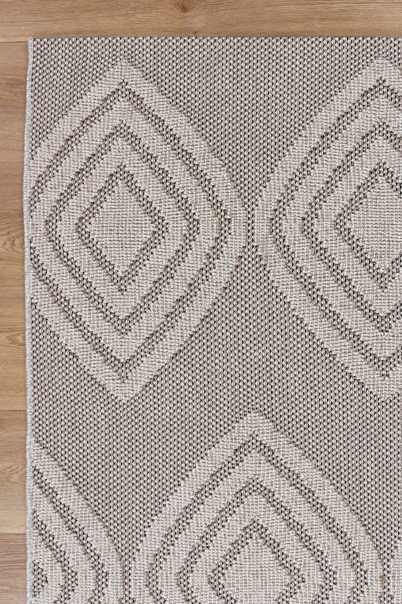 Claymore Modern Indoor/Outdoor Brown Rug (New landed)