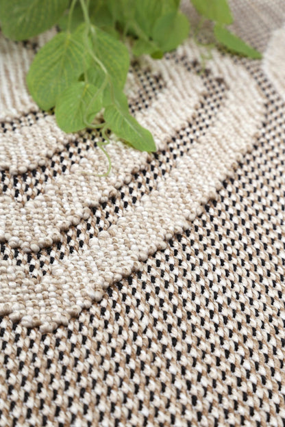 Claymore Modern Indoor/Outdoor Brown Rug (New landed)