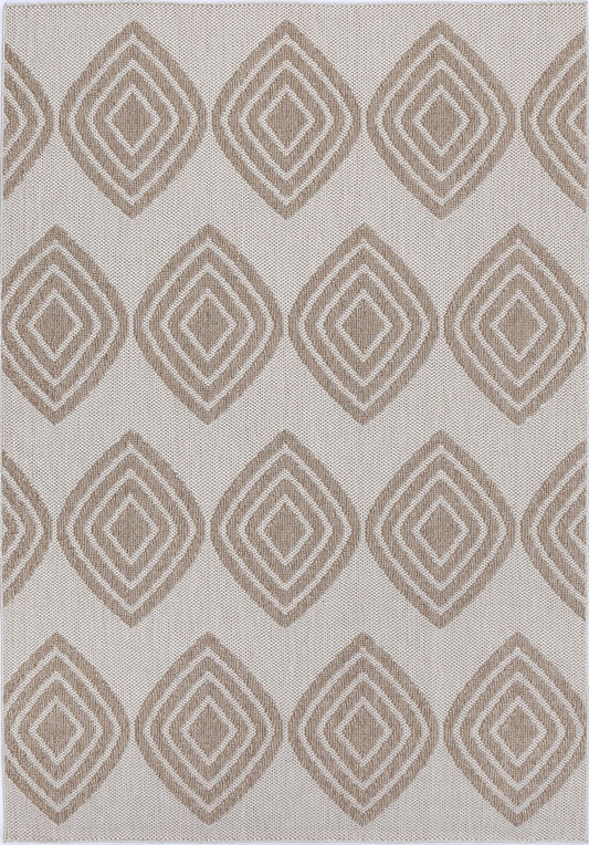 Claymore Modern Indoor/Outdoor Beige Rug (New landed)