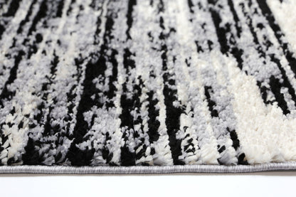 Quarry  Slate Acid Wash Grey Abstract Rug