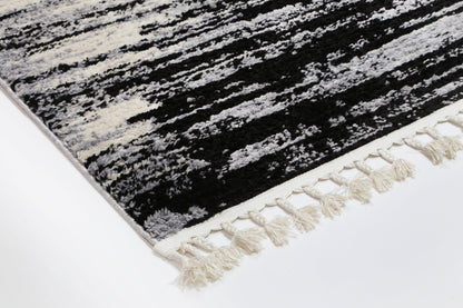 Quarry  Slate Acid Wash Grey Abstract Rug