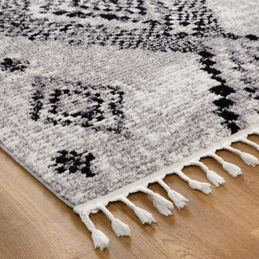 Quarry  Slate Aztec Grey Geometric Rug