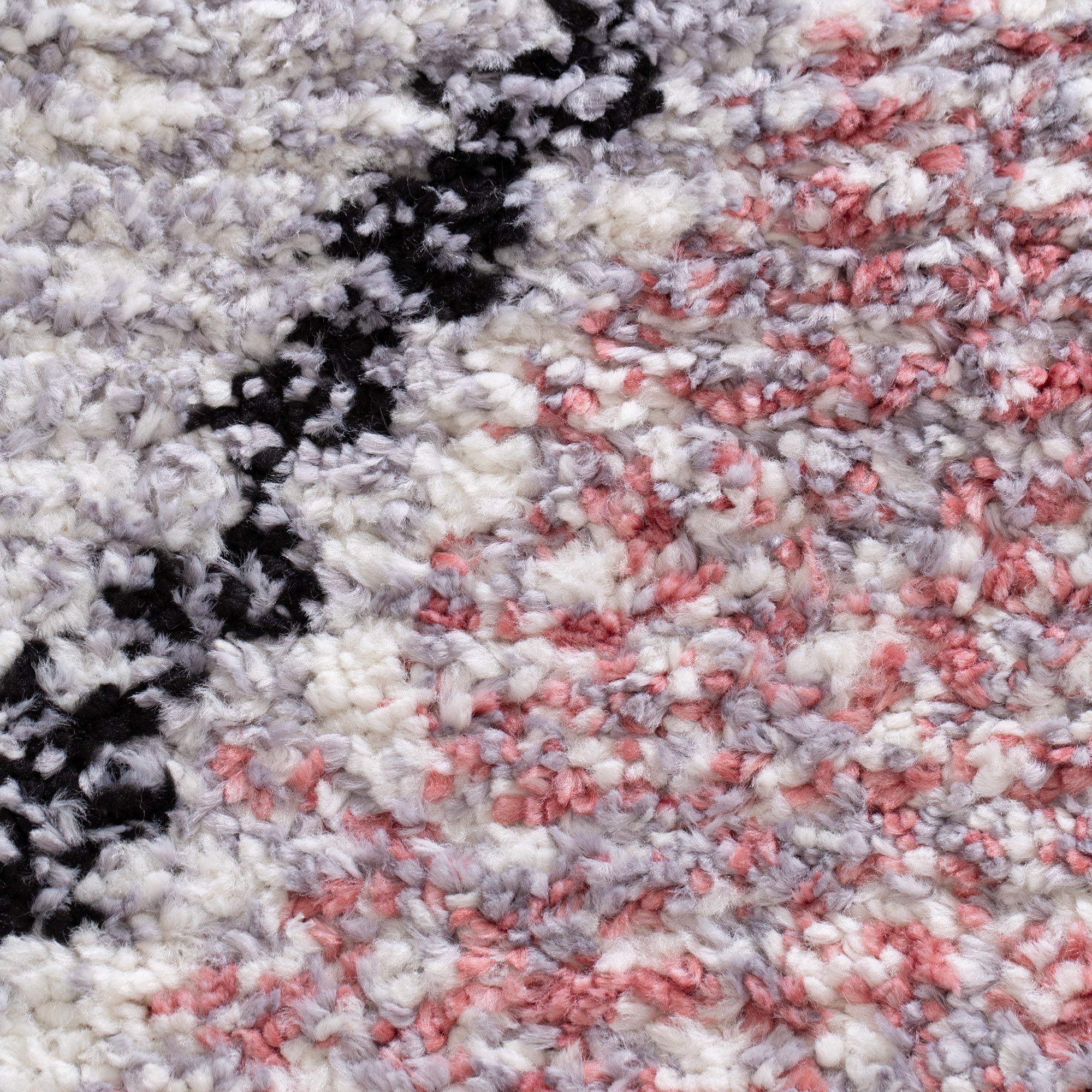 Quarry  Slate Tocapus Blush Geometric Rug