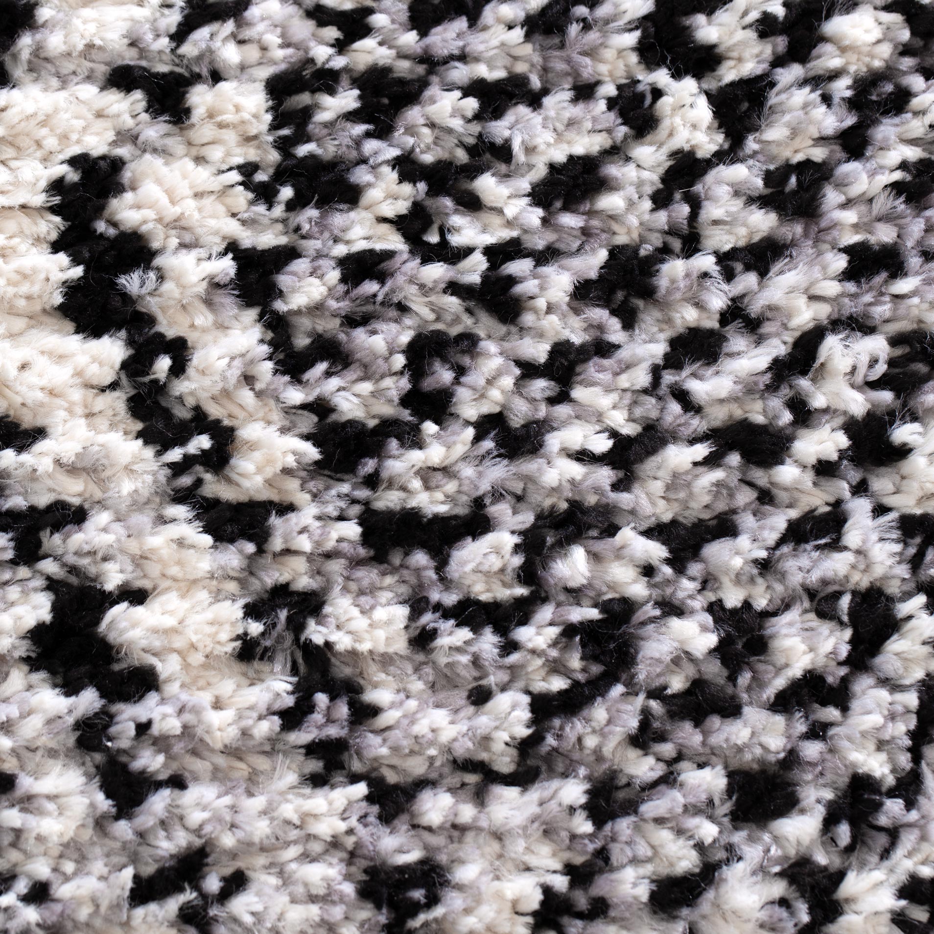 Quarry  Slate Harlequin Black & White Geometric Rug