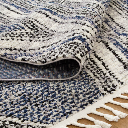 Quarry  Slate Harlequin Blue Geomteric Rug