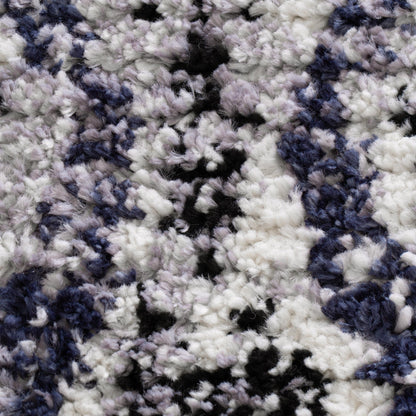 Quarry  Slate Harlequin Blue Geomteric Rug