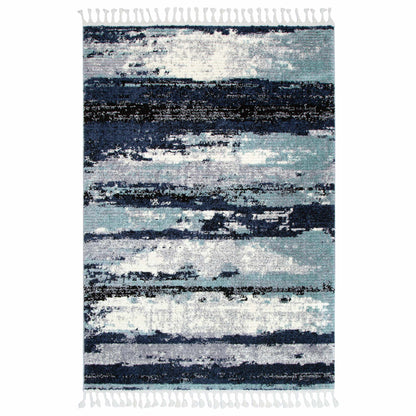 Quarry  Slate Horizon Blue Abstract Rug