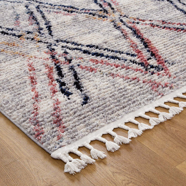 Quarry  Slate Argyle Multi Geometric Rug