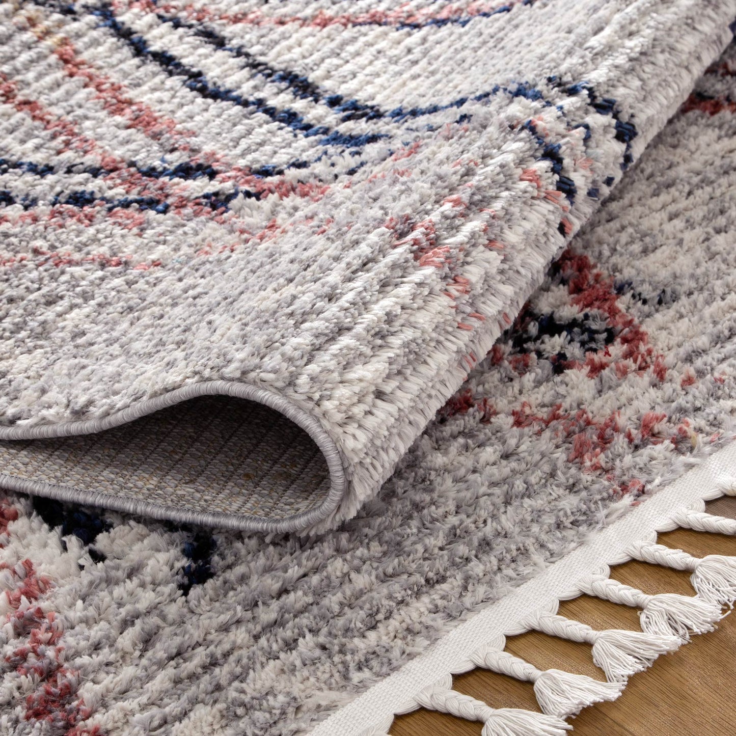 Quarry  Slate Argyle Multi Geometric Rug