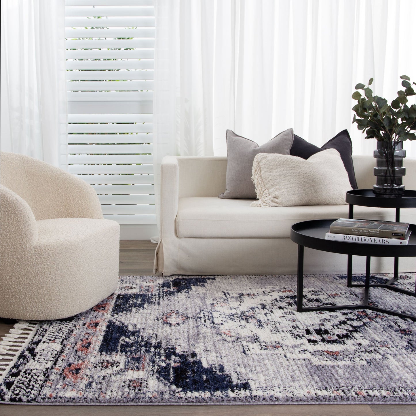 Quarry  Slate Antique Blue Transitional Rug