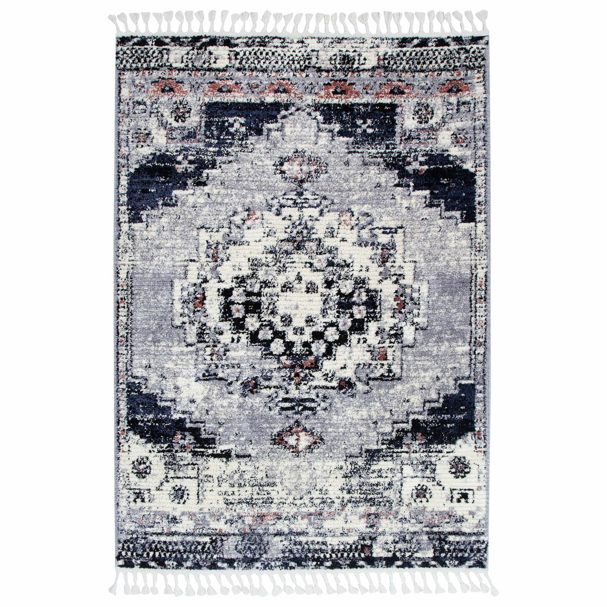 Quarry  Slate Antique Blue Transitional Rug