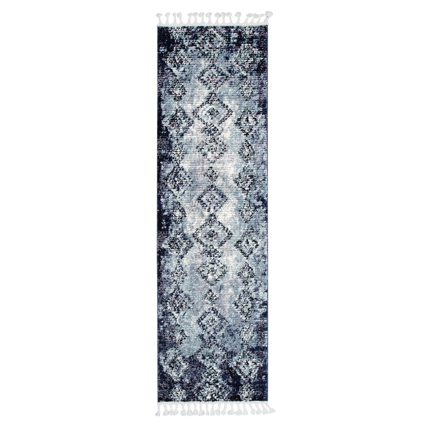 Quarry  Slate Incan Blue Geometric Rug