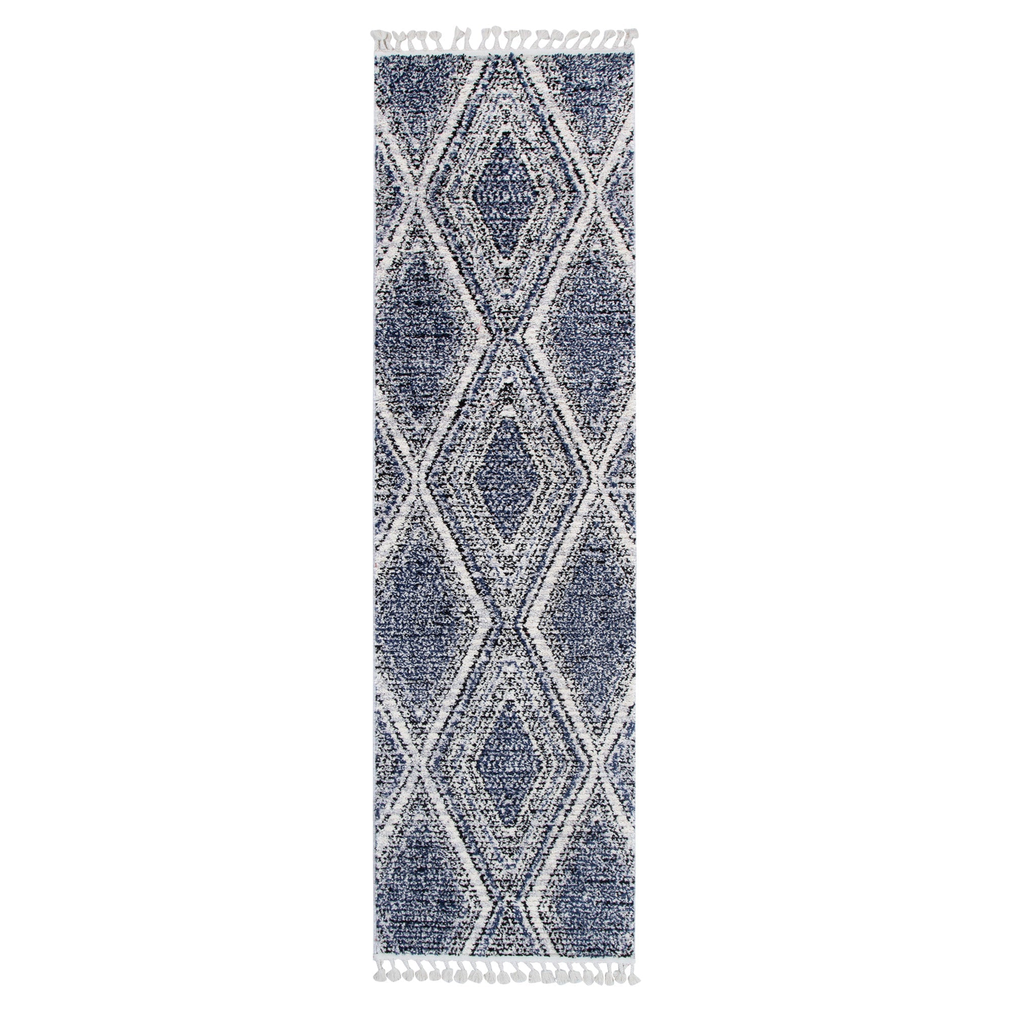 Quarry  Slate Harlequin Blue Geomteric Rug