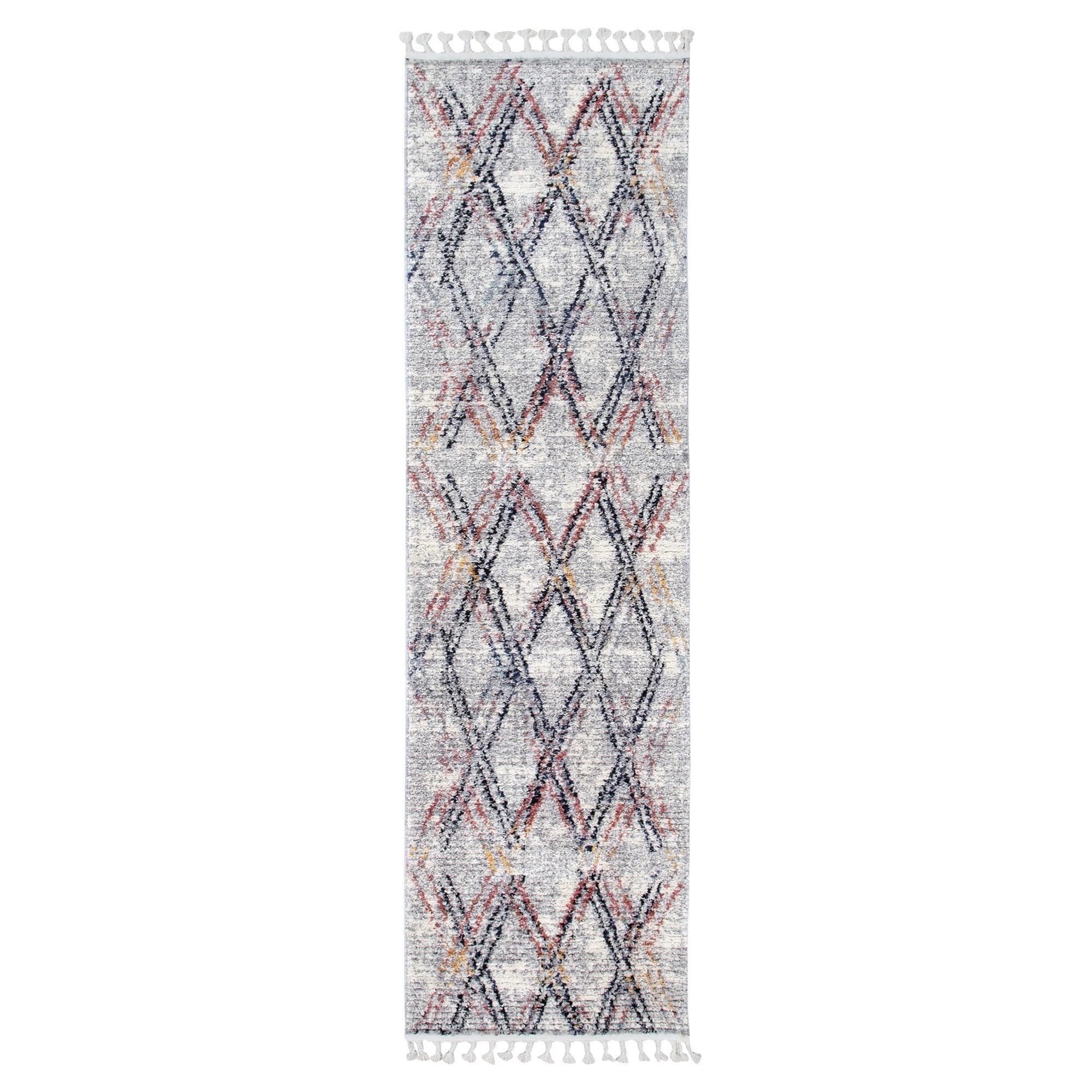 Quarry  Slate Argyle Multi Geometric Rug