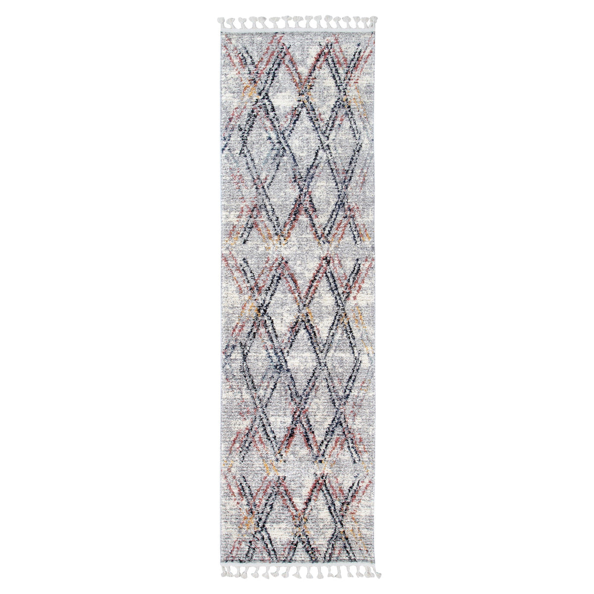 Quarry  Slate Argyle Multi Geometric Rug
