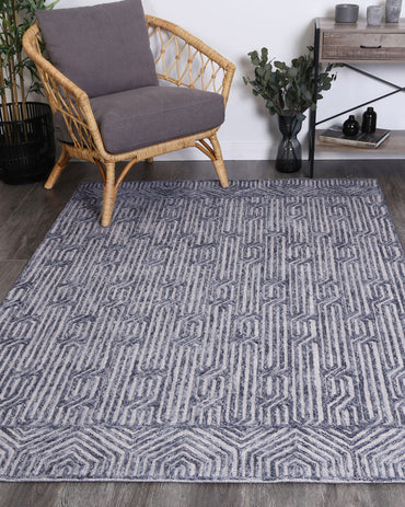 Slate Almeria Blue Contemporary Rug