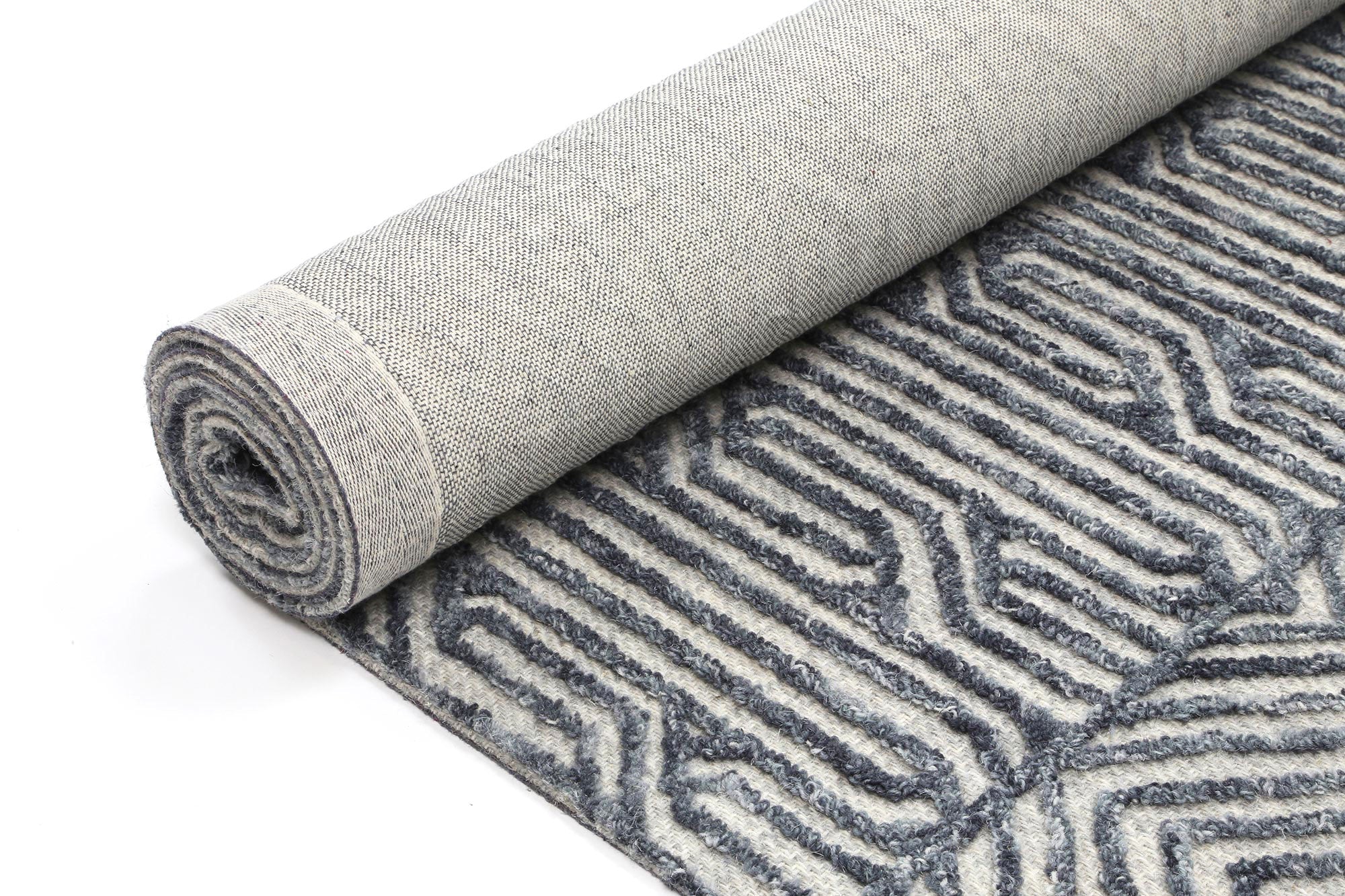 Slate Almeria Blue Contemporary Rug