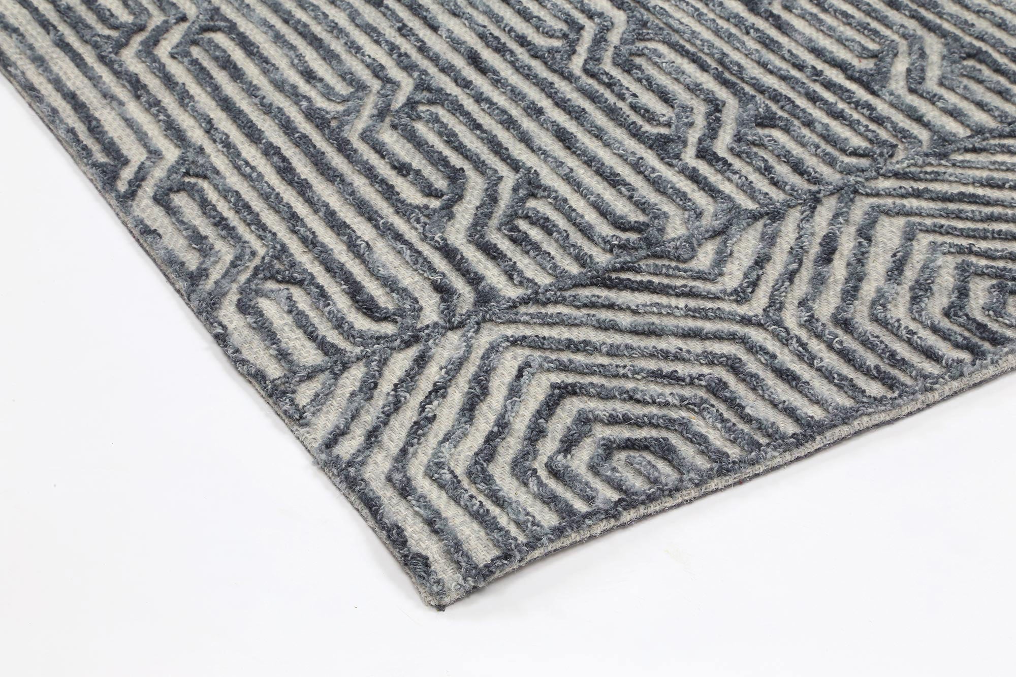 Slate Almeria Blue Contemporary Rug