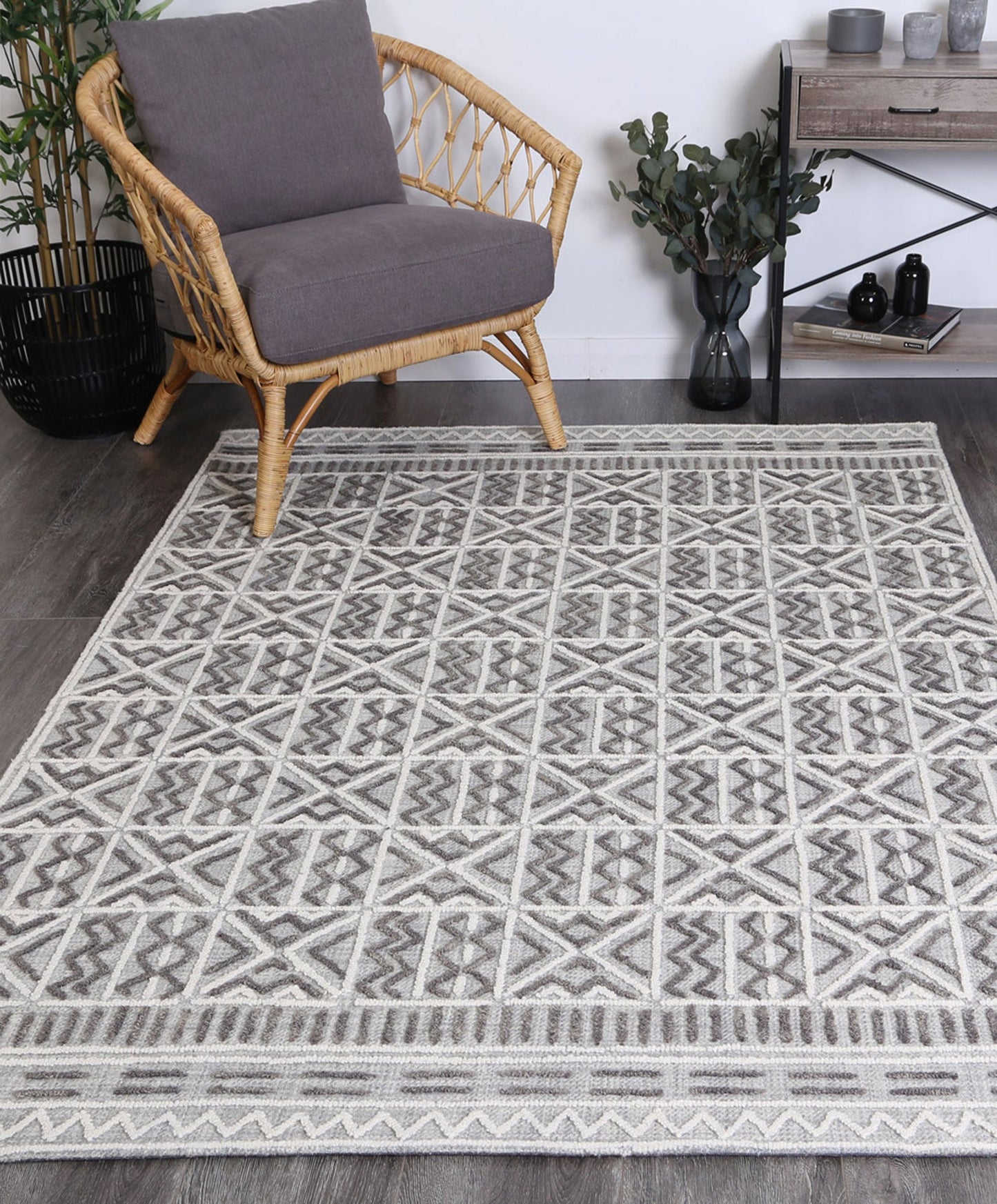 Slate Cordoba Grey Contemporary Rug