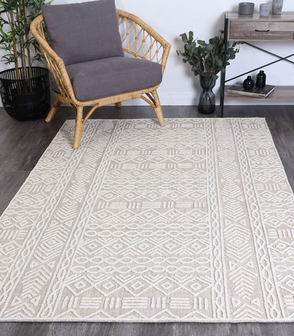 Slate Lucena Beige Contemporary Rug
