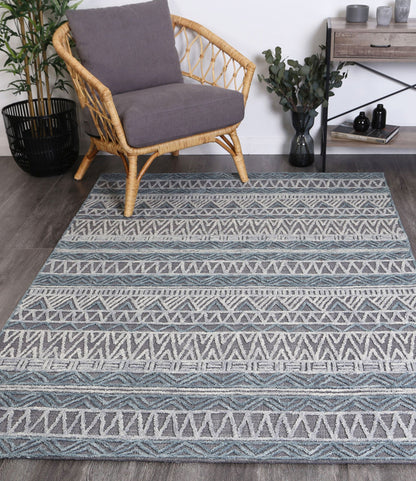 Slate Cazorla Charcoal Contemporary Rug
