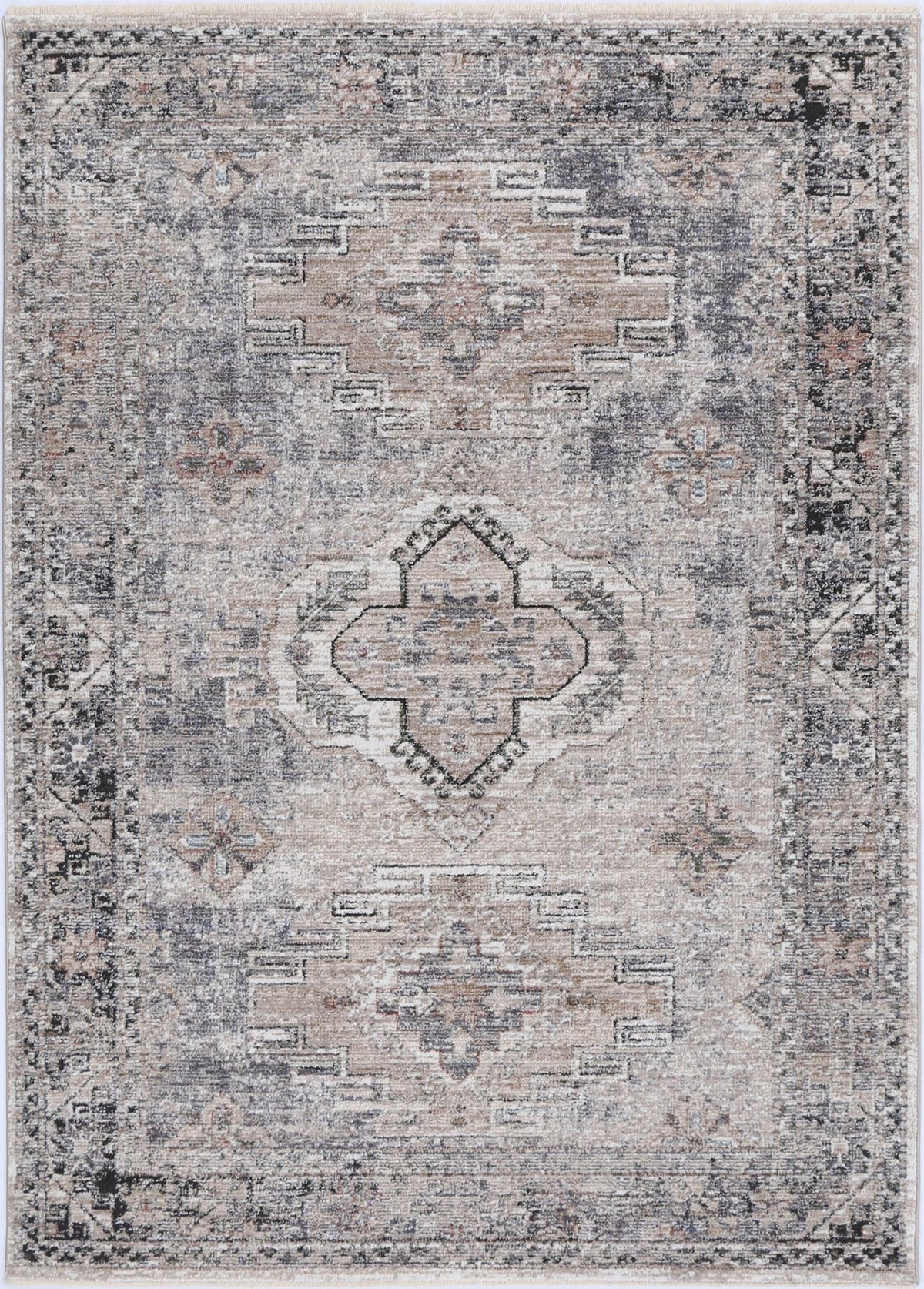 Flint Derbent Ash Traditional Soft Rug