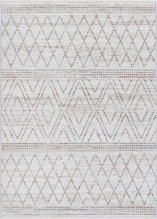 Flint Tabriz Beige Geometric Soft Rug