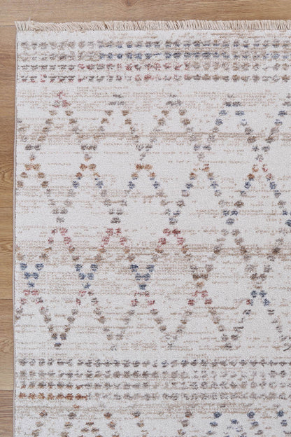 Flint Tabriz Beige Geometric Soft Rug