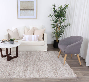 Flint Kesh Beige Tribal Soft Rug