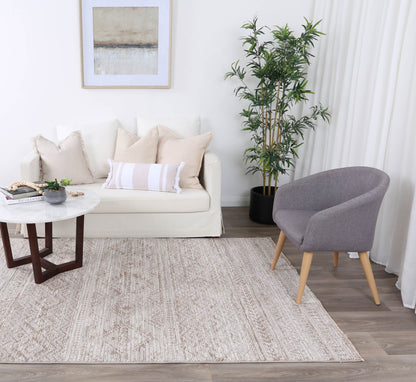 Flint Kesh Beige Tribal Soft Rug
