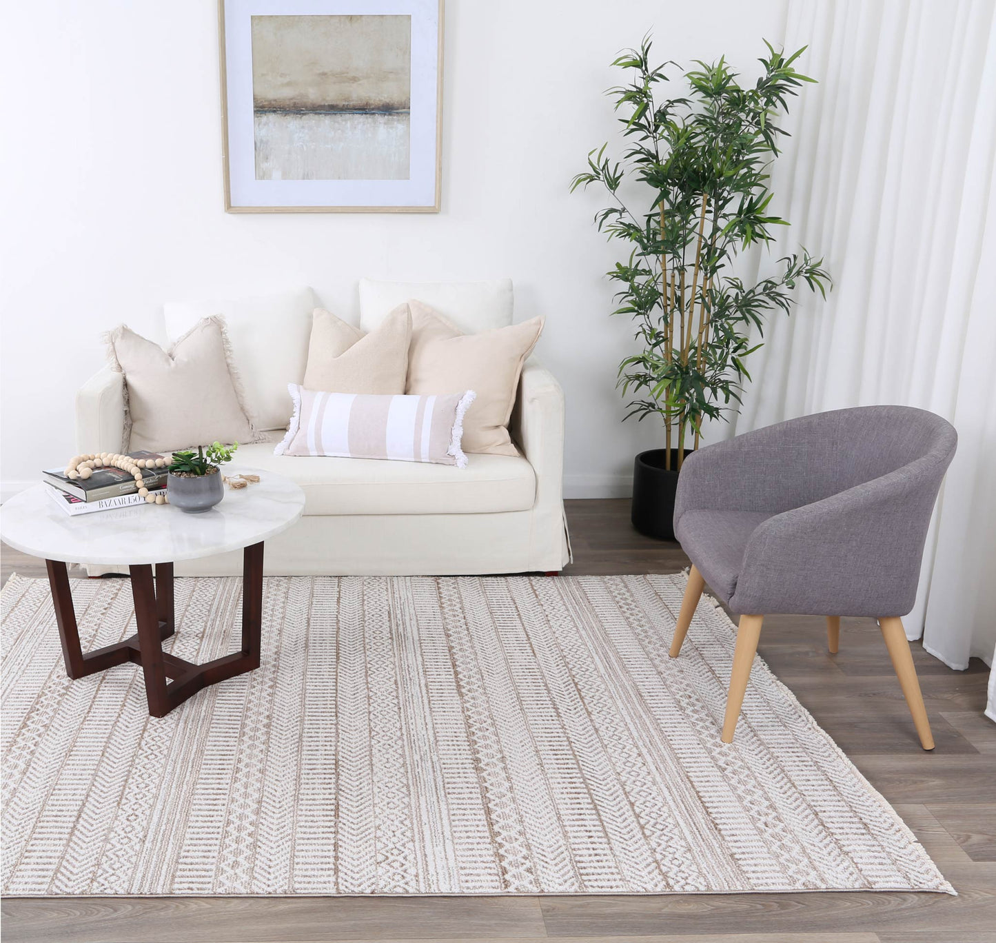Flint KermanBeige Tribal Soft Rug